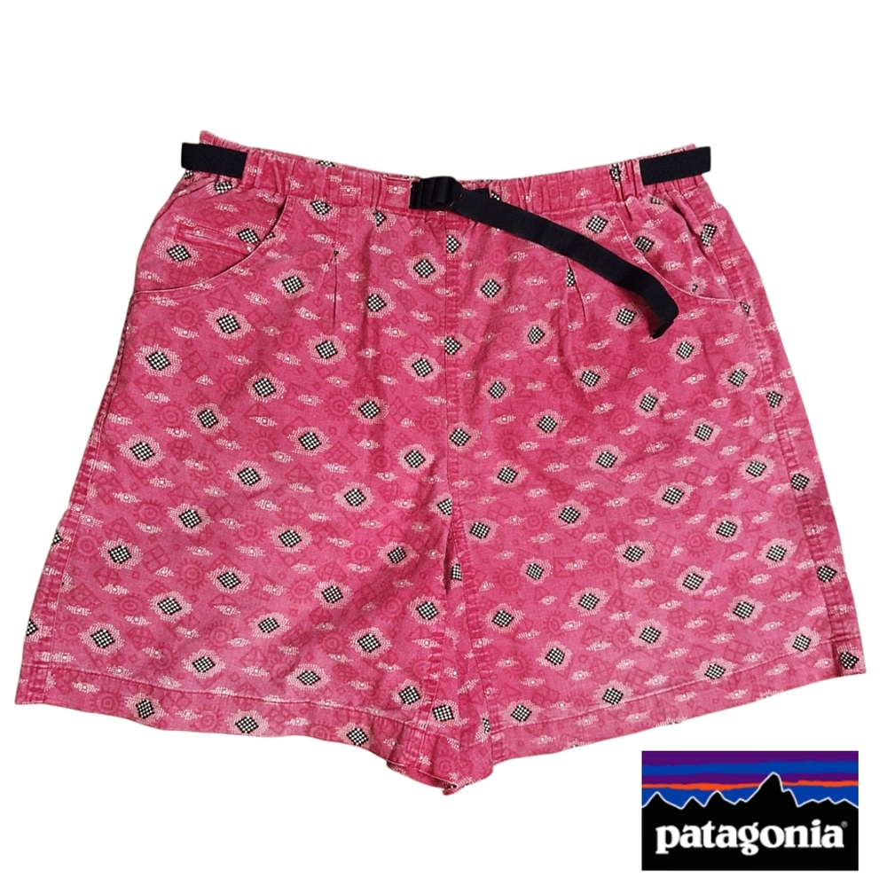 Patagonia Vintage Athletic Patterned Shorts Women's Large